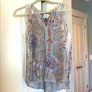 HD in Paris silver metallic tank top